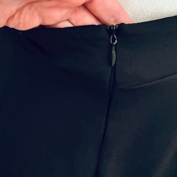 GUESS Black and White Striped Long Sleeve Fit and Flare Dress - Picture 8 of 12